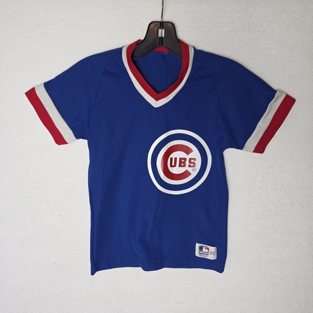 Vintage Sand-Knit Chicago Cubs Baseball T-Shirt Walsh #15 1980s Youth Small